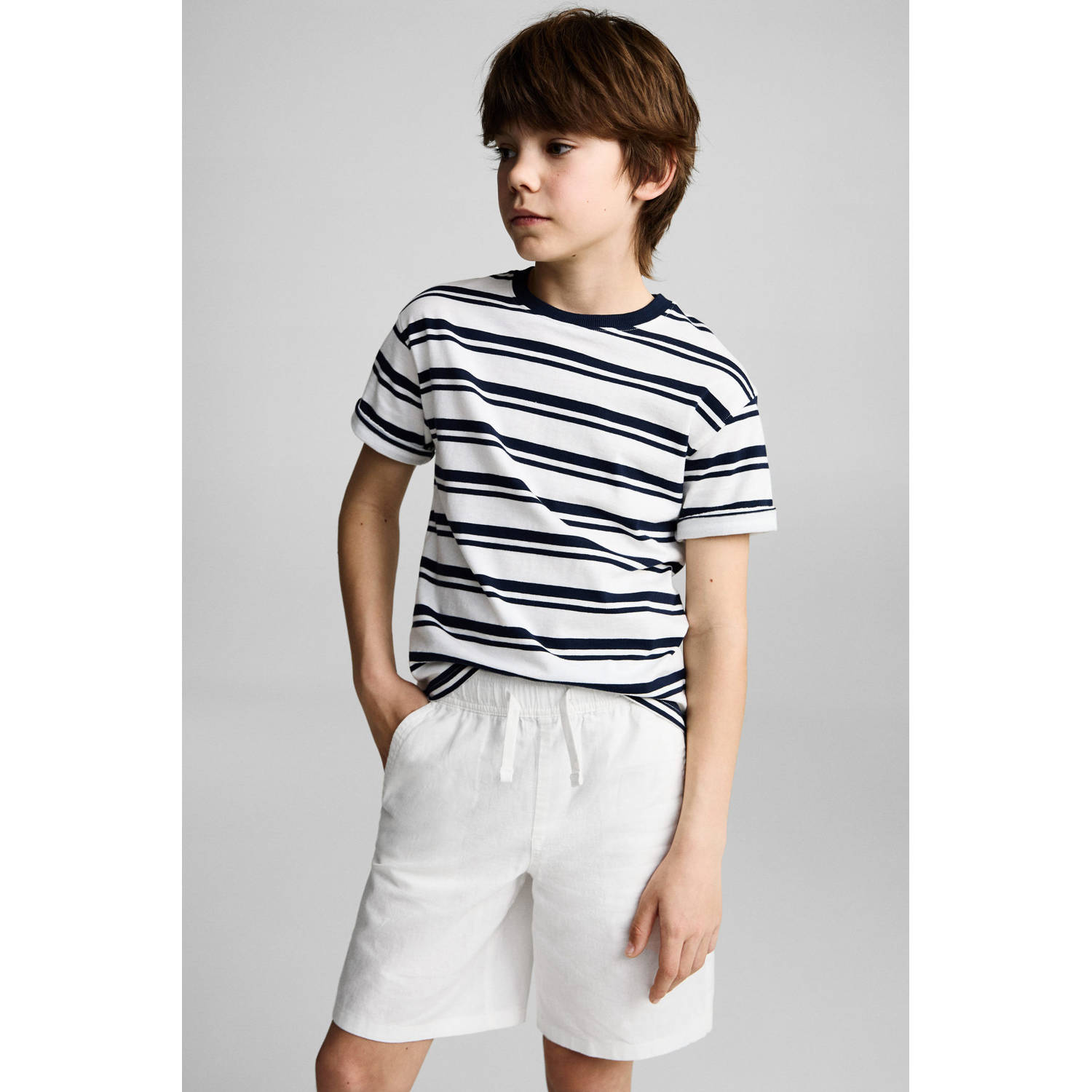 Mango Kids linnen casual short wit
