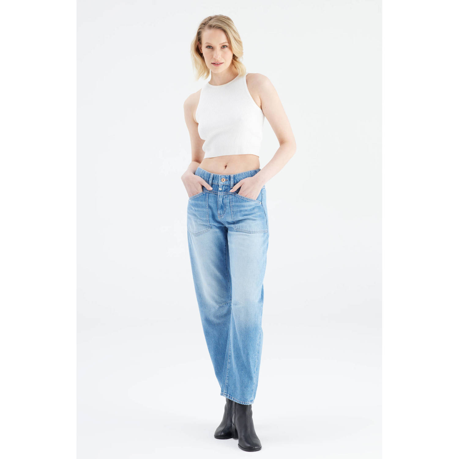 Cup of Joe Denim cropped jeans medium blue denim