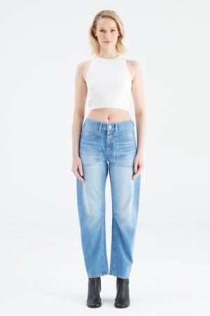cropped jeans medium blue denim