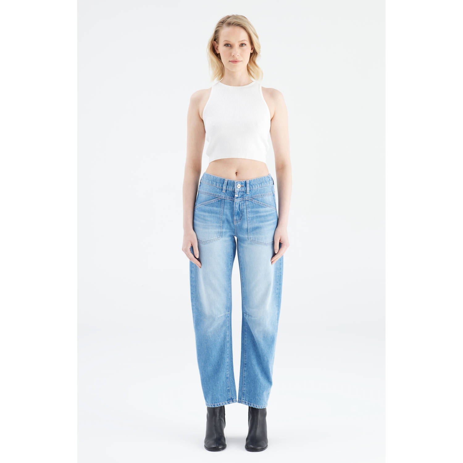 Cup of Joe Denim cropped jeans medium blue denim