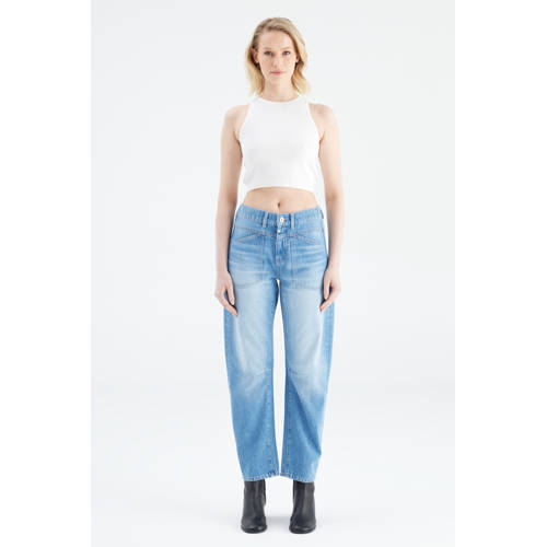 Cup of Joe Denim cropped jeans medium blue denim afbeelding