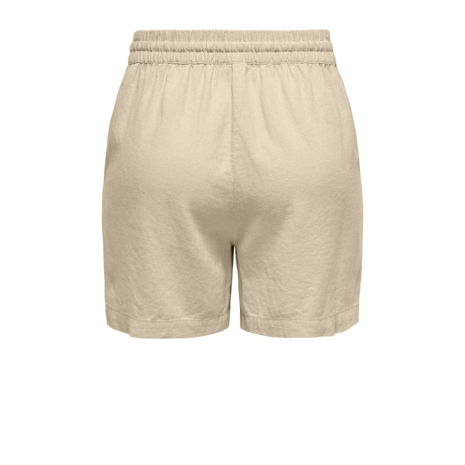 JDY straight high waist casual short crème