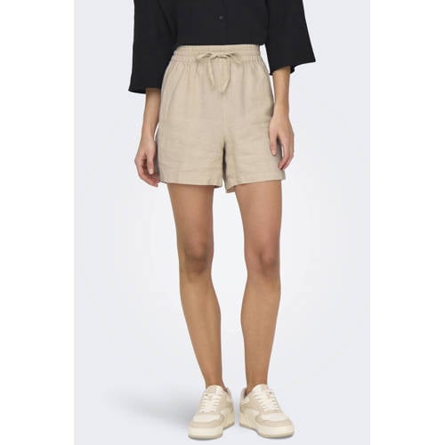 JDY straight high waist casual short crème afbeelding