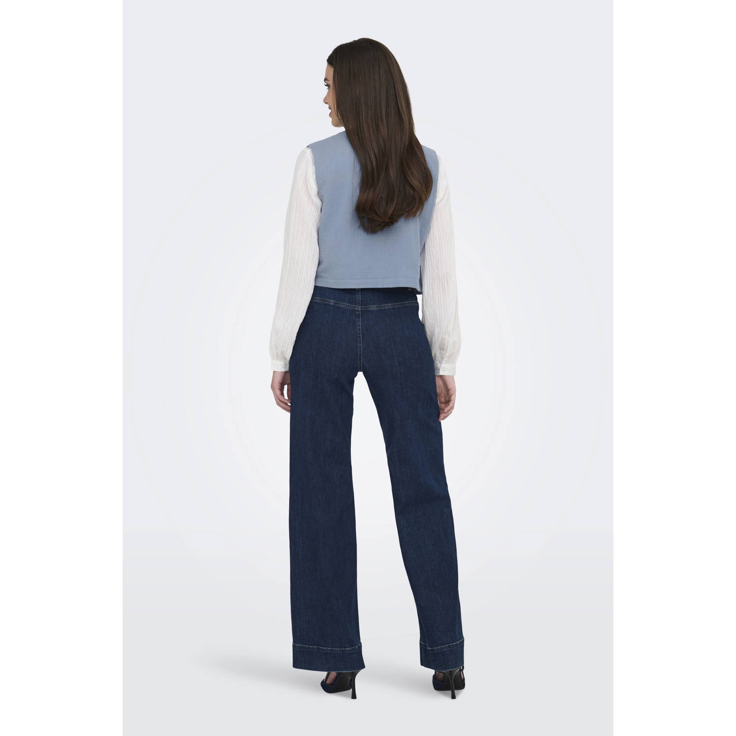 JDY gilet blauw