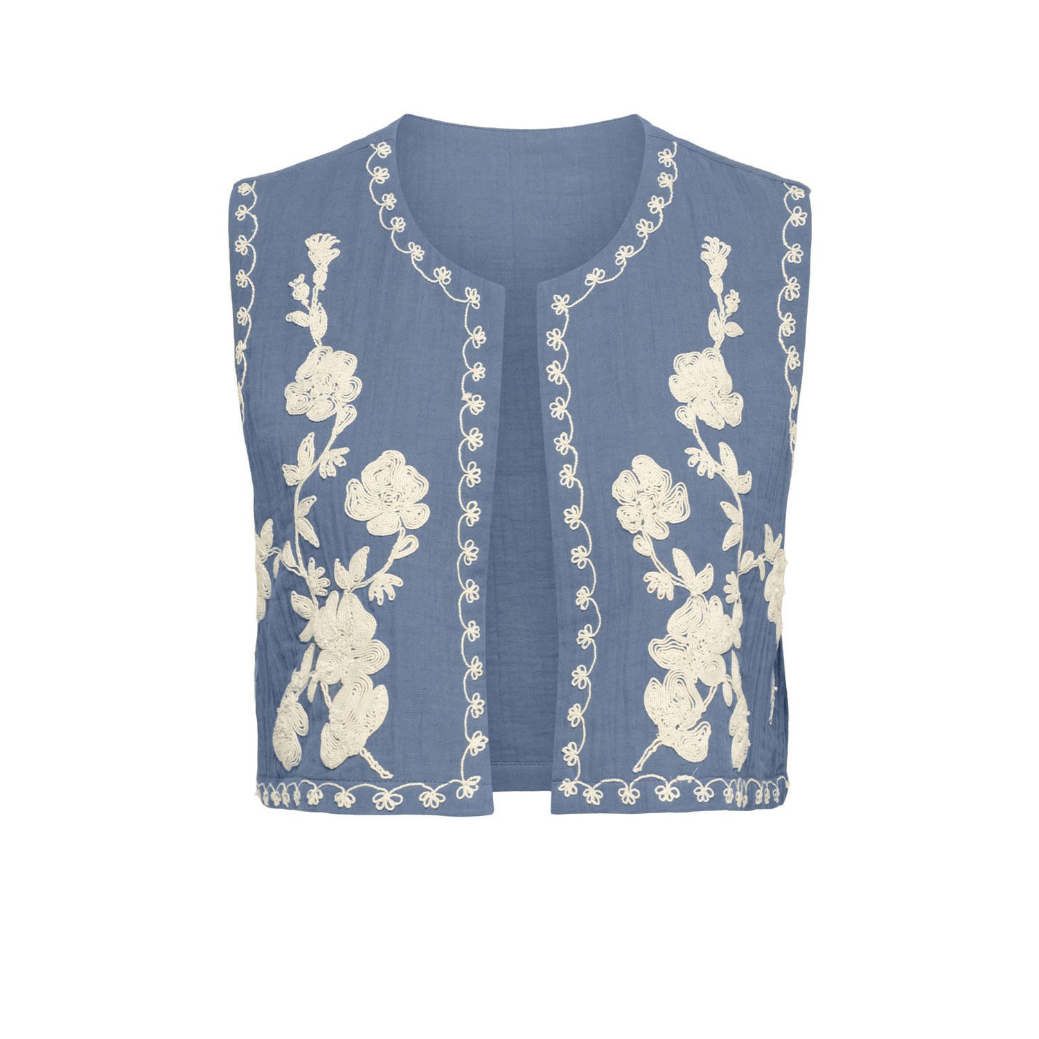 JDY gilet blauw