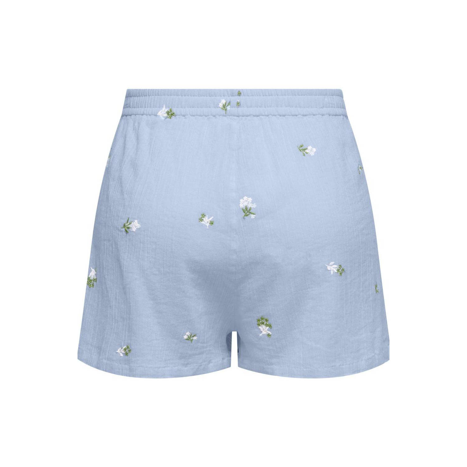 JDY slim regular waist casual short blauw