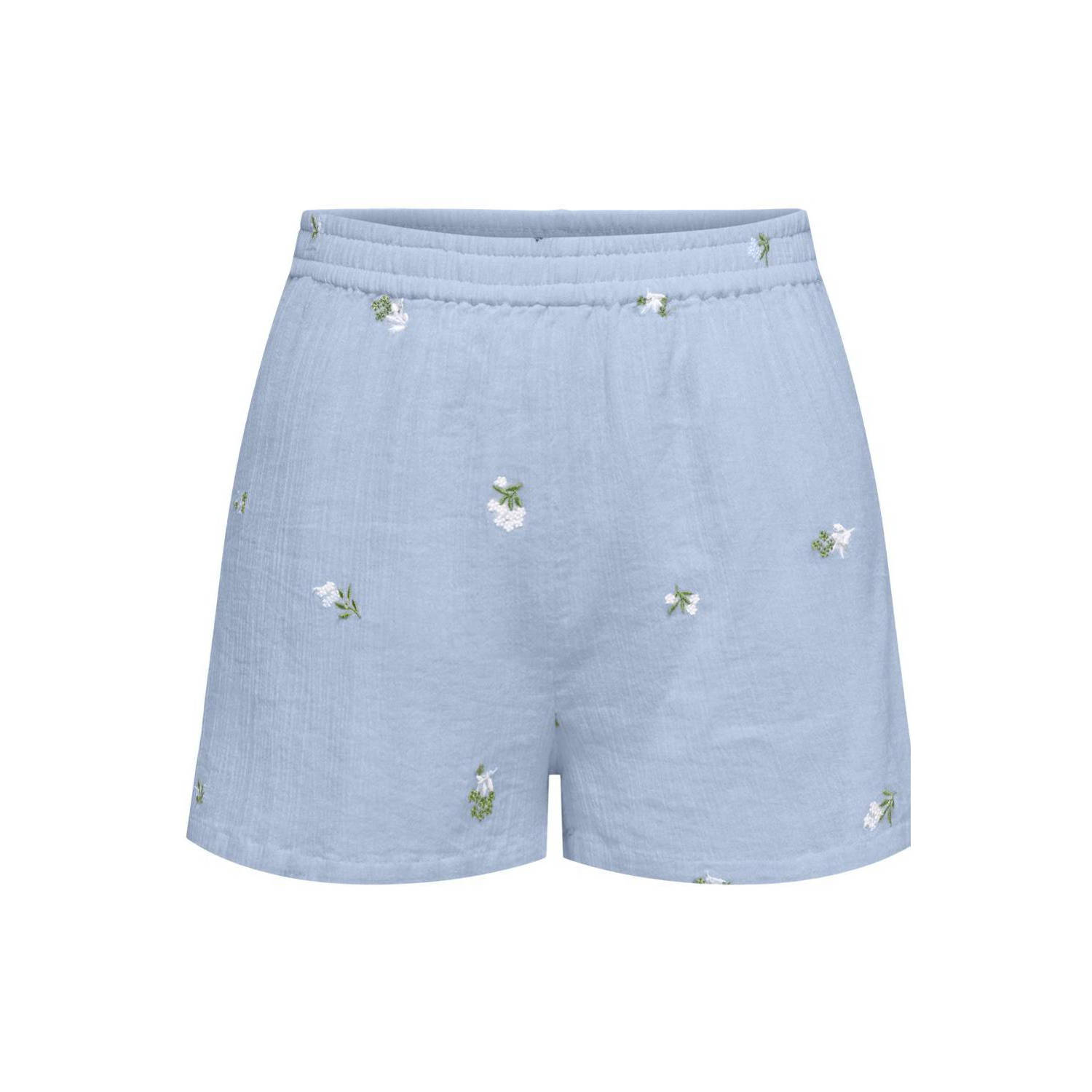 JDY slim regular waist casual short blauw