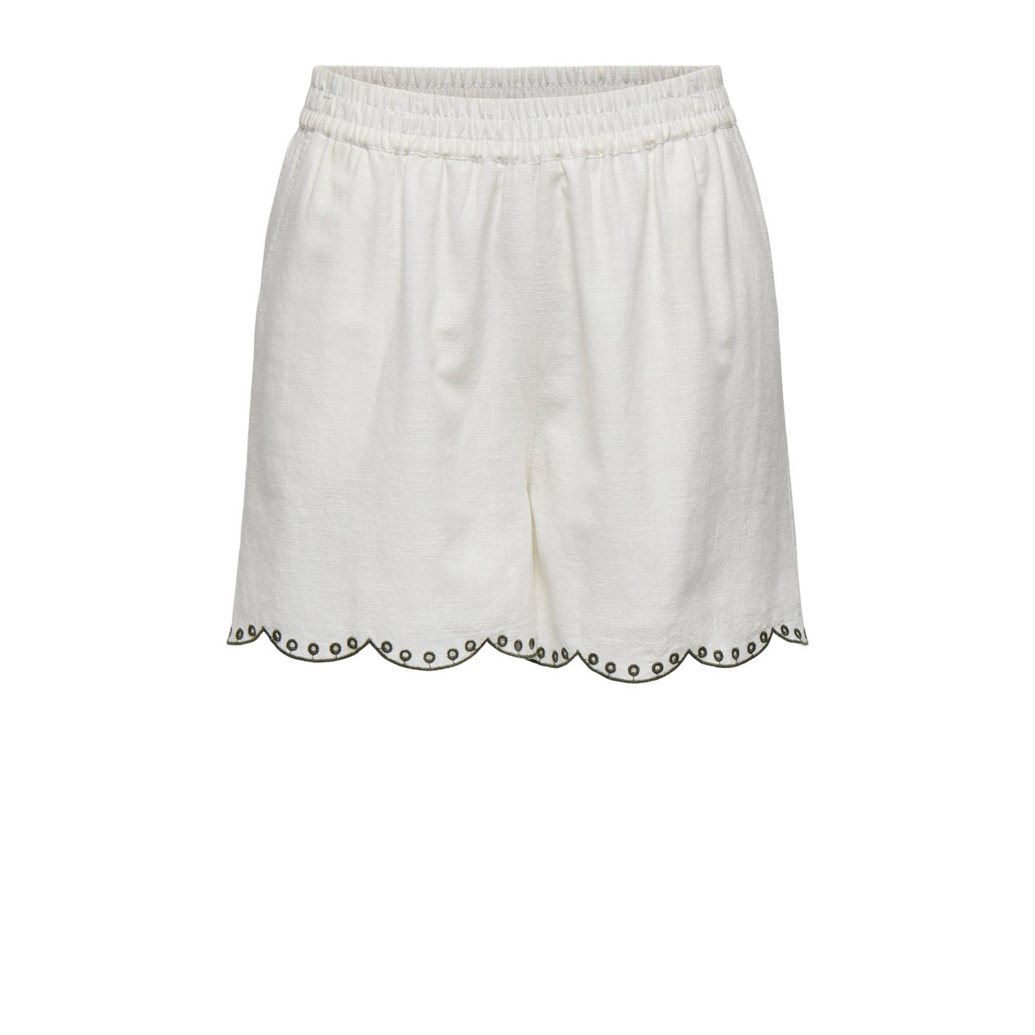 JDY wide leg regular waist casual short ecru