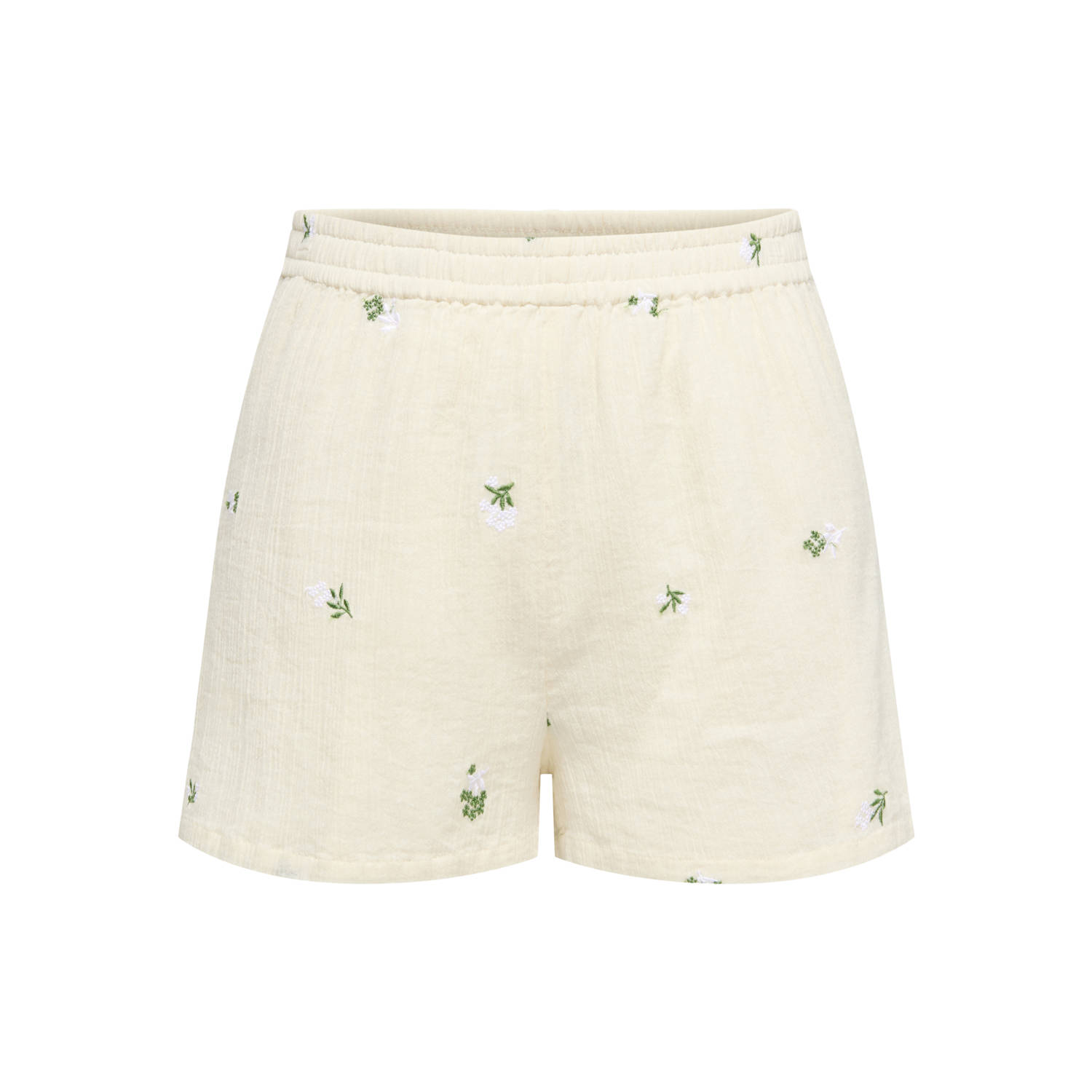 JDY slim regular waist casual short ecru