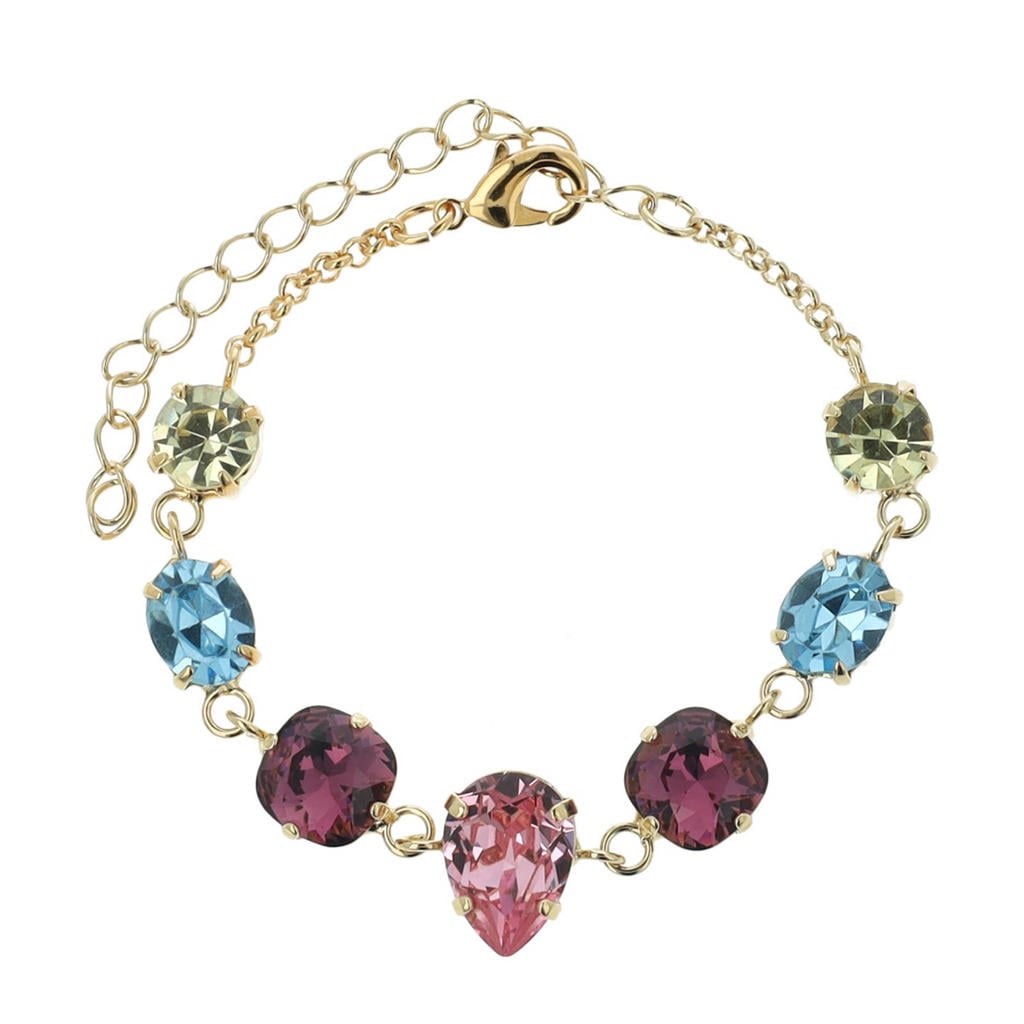 Otazu gold plated armband met Swarovski kristallen Cally goudkleurig/multi