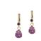 Otazu gold plated oorbellen met Swarovski kristallen Classic Orchid Ignite