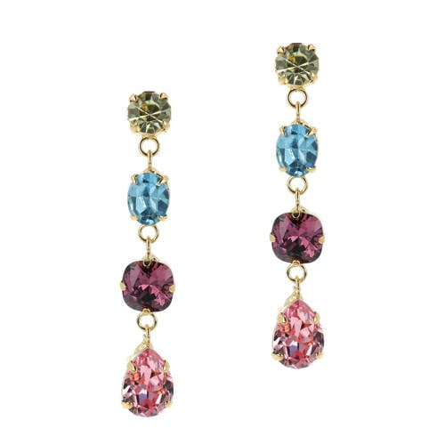 Otazu gold plated oorbellen met Swarovski kristallen Cally goudkleurig/multi afbeelding