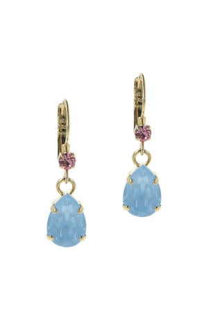 gold plated oorbellen met Swarovski kristallen Classic Sky Ignite