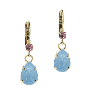 gold plated oorbellen met Swarovski kristallen Classic Sky Ignite