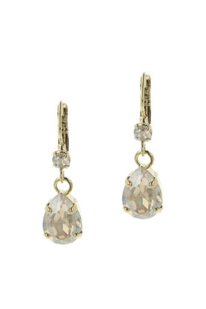 gold plated oorbellen met Swarovski kristallen Classic Gold