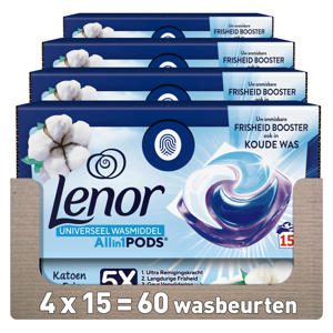 PODS Wascapsules Katoen Fris - 4 x 15 Wasbeurten - 60 wasbeurten
