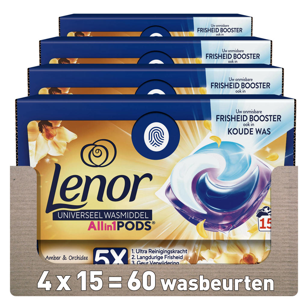 Lenor PODS Wascapsules Amber & Orchidee - 4 x 15 Wasbeurten - 60 wasbeurten