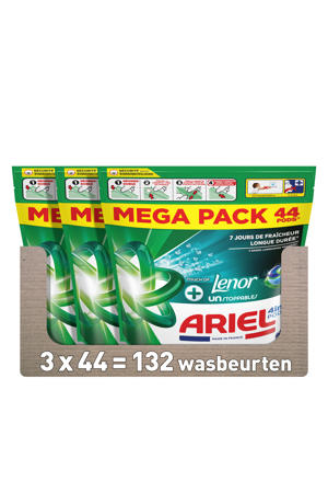 4in1 PODS +Touch Of Lenor UNS Wasmiddelcapsules - 3 x 44 wasbeurten - 132 wasbeurten