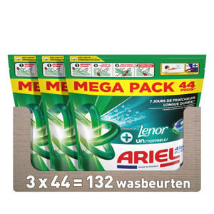 4in1 PODS +Touch Of Lenor UNS Wasmiddelcapsules - 3 x 44 Wasbeurten - 132 wasbeurten