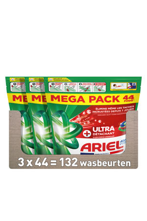 4in1 PODS +Ultra Vlekverwijderaar Wasmiddelcapsules - 3 x 44 Wasbeurten - 132 wasbeurten