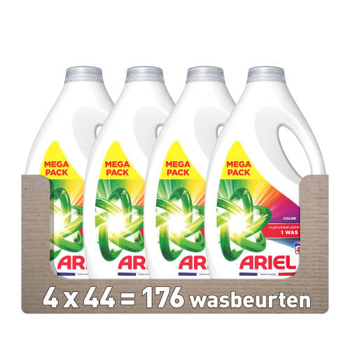 Ariel Vloeibaar Wasmiddel Kleur - 4 x 44 Wasbeurten - 176 wasbeurten afbeelding