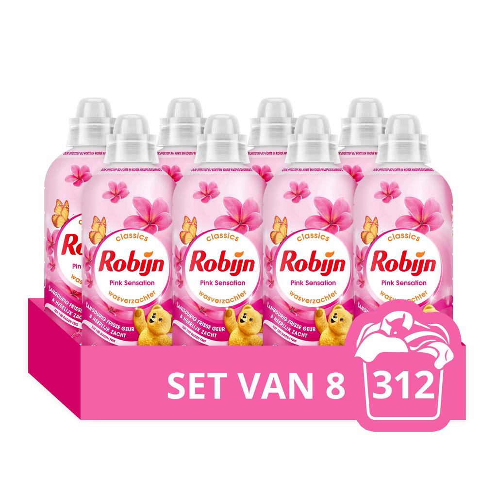 Robijn Classics Pink Sensation wasverzachter - 8 x 39 wasbeurten - 312 wasbeurten