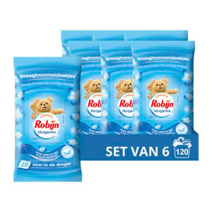 Classics Morgenfris droogtrommeldoekjes - 6 x 20 stuks