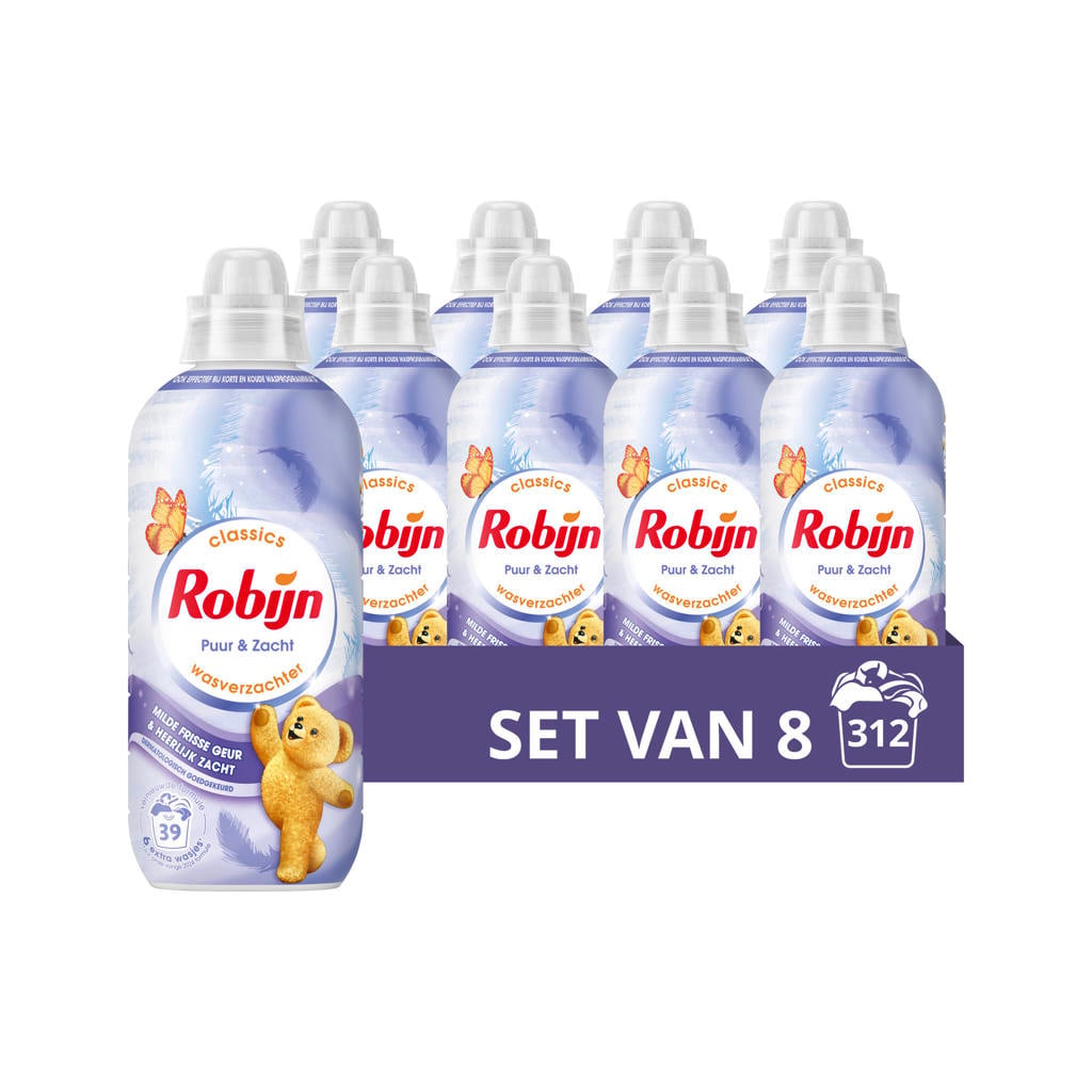 Robijn Classics Puur & Zacht wasverzachter - 8 x 39 wasbeurten - 312 wasbeurten
