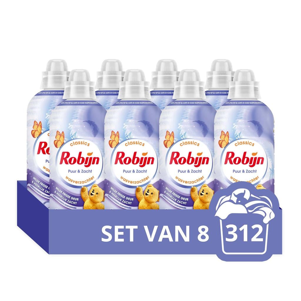 Robijn Classics Puur & Zacht wasverzachter - 8 x 39 wasbeurten - 312 wasbeurten