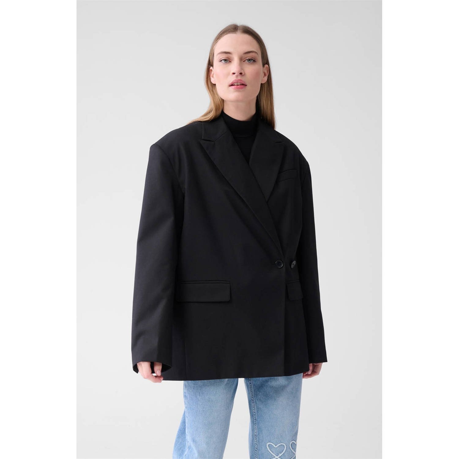 Shoeby oversized blazer zwart
