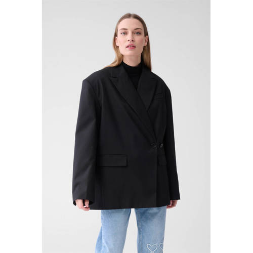Shoeby oversized blazer zwart afbeelding