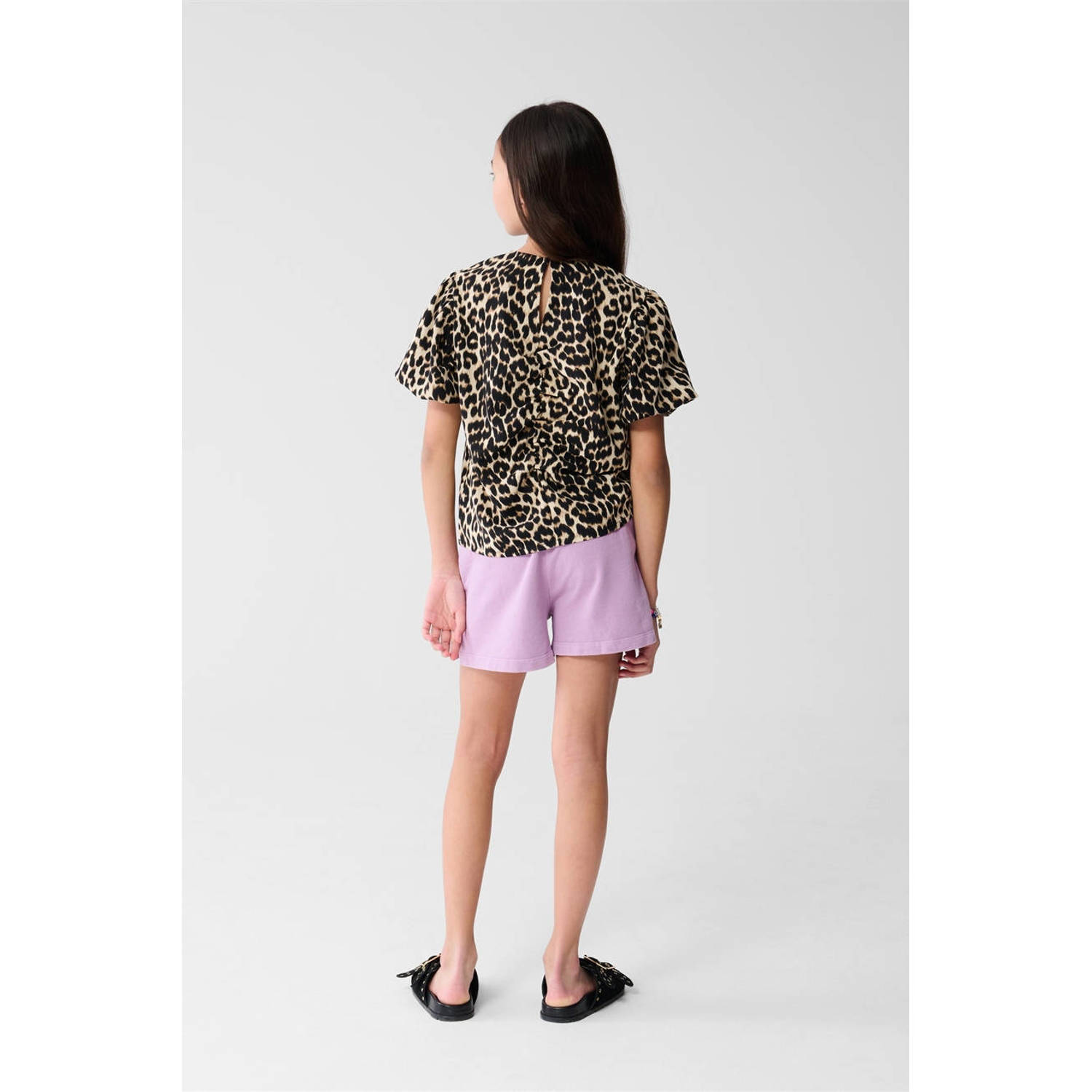 Shoeby T-shirt bruin beige zwart