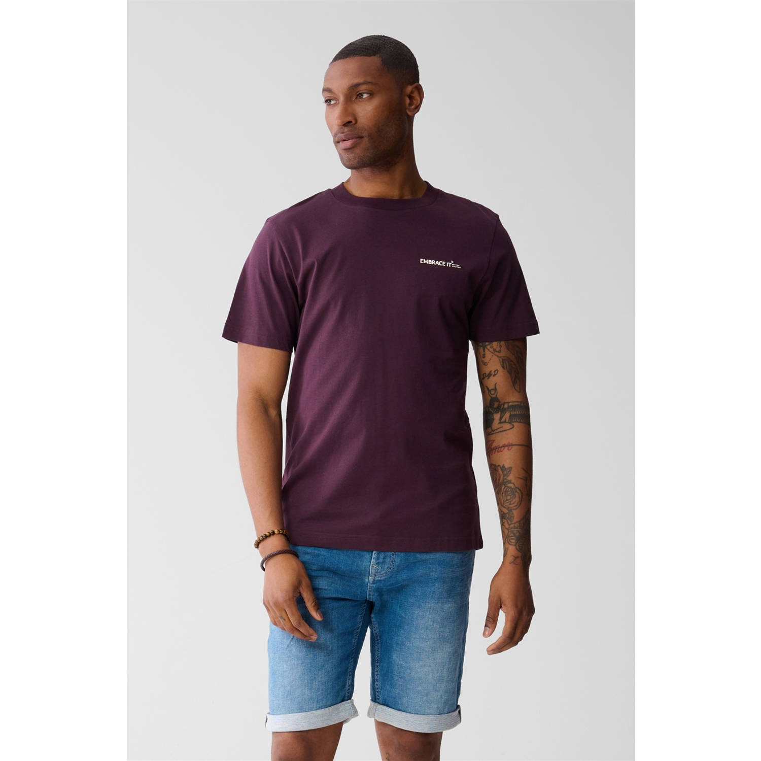 Shoeby T-shirt donkerrood