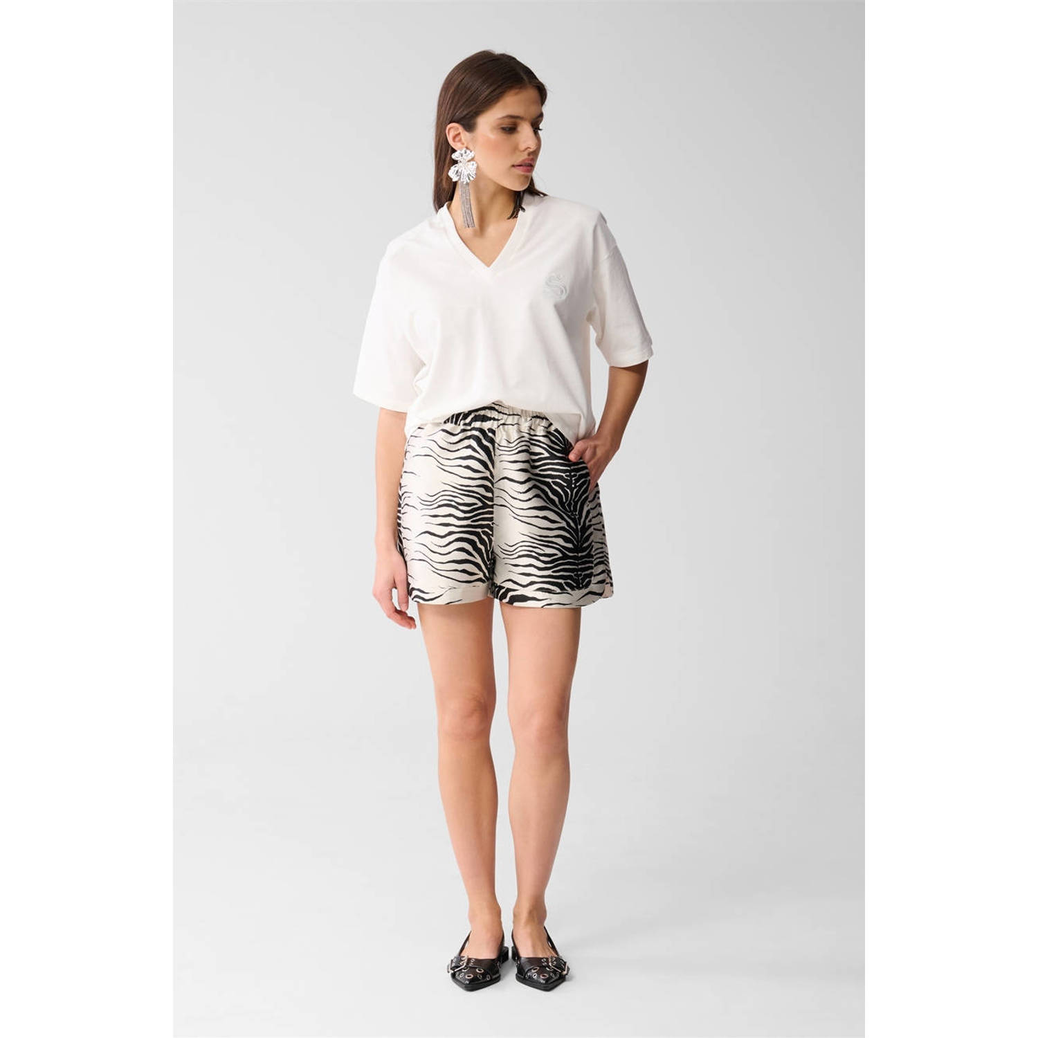 Shoeby regular high waist casual short zwart