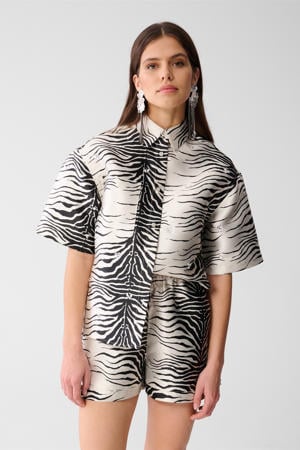 satijnen blouse zwart