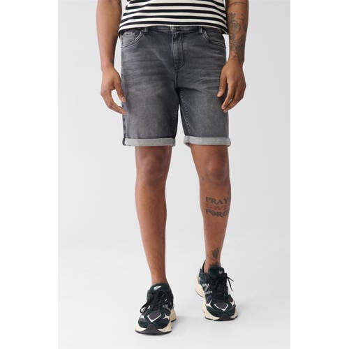 Shoeby denim regular denim short grijs afbeelding