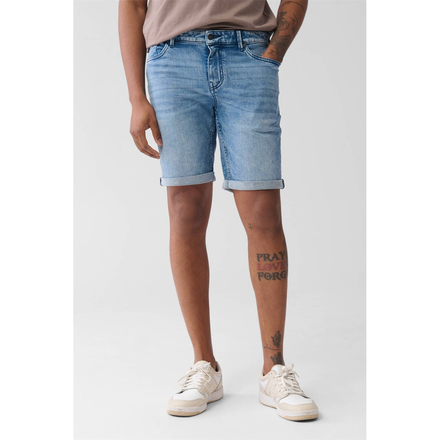 Shoeby regular denim short blauw
