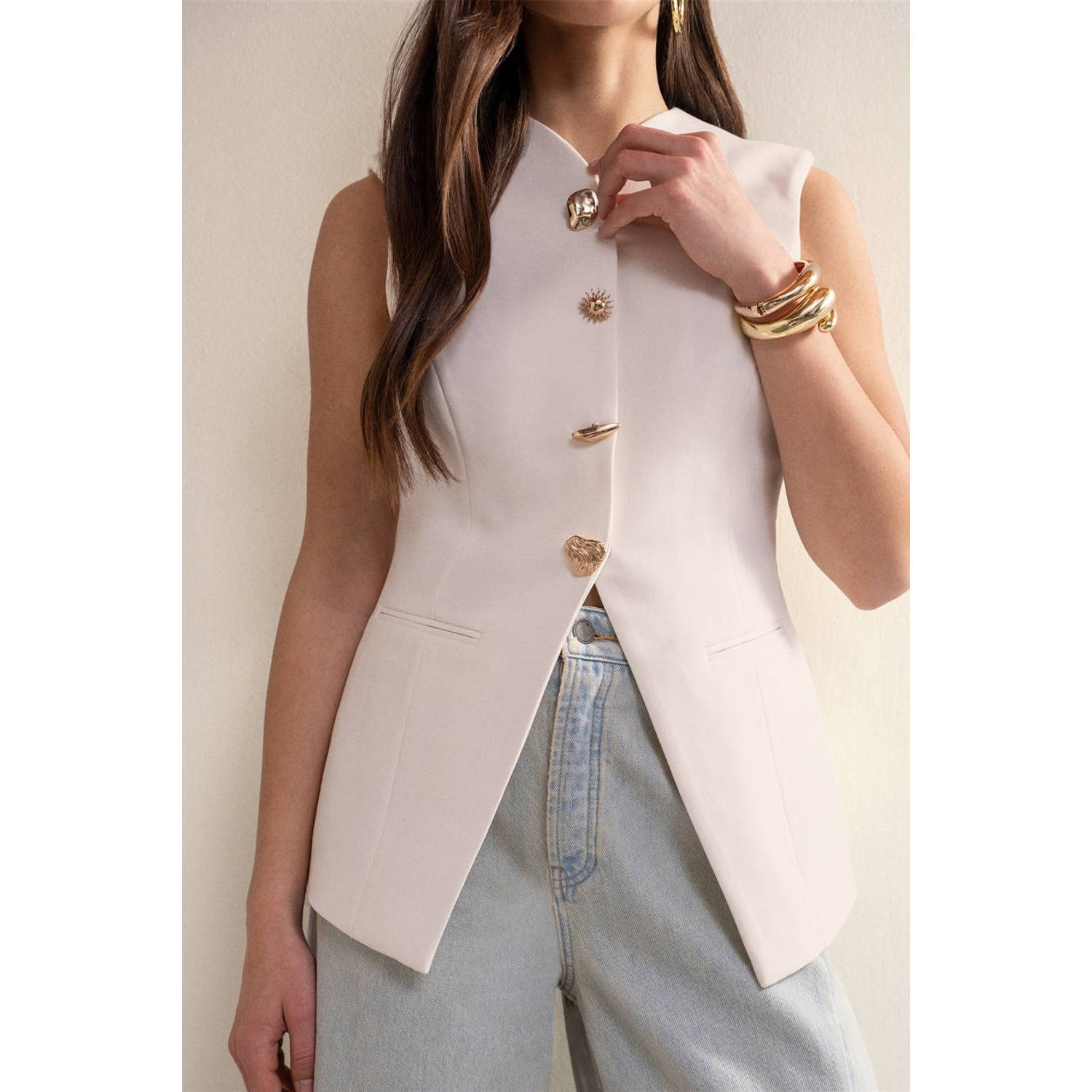 Shoeby gilet wit