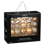 thumbnail: Mica Decorations Kerstballen glas goud - 42 stuks  (ø7 cm)