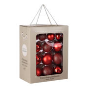 thumbnail: Mica Decorations Kerstballen glas rood - 26 stuks  (ø7 cm)