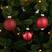 thumbnail: Mica Decorations Kerstballen glas rood - 26 stuks  (ø7 cm)