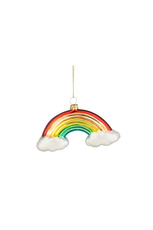 kerstornament regenboog - glas - multi color