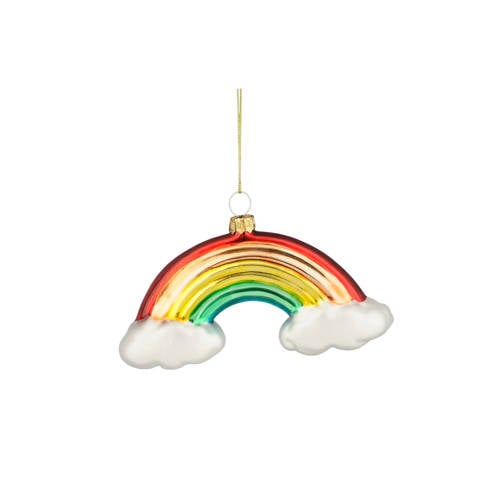 Mica Decorations kerstornament regenboog - glas - multi color afbeelding