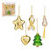Nova Belle kerstornament glas - goud (5 stuks)