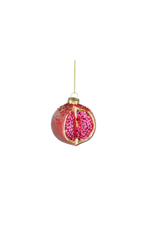 kerstornament granaatappel - glas - rood