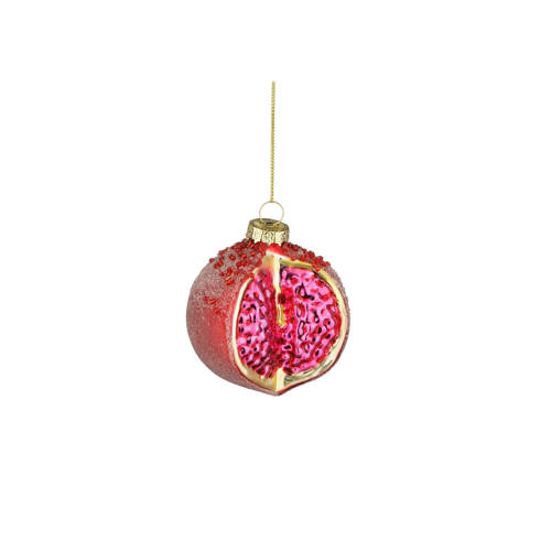 Mica Decorations kerstornament granaatappel - glas - rood afbeelding