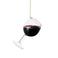 Mica Decorations kerstornament wijnglas - glas - rood