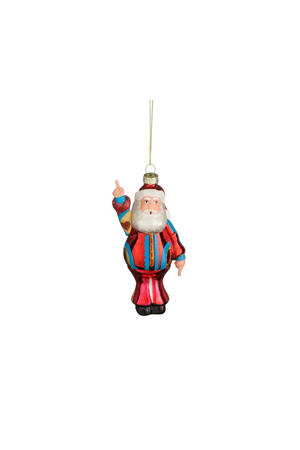 kerstornament kerstman - glas - rood