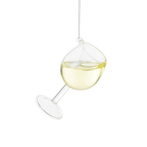 Mica Decorations kerstornament wijnglas - glas - champagne afbeelding