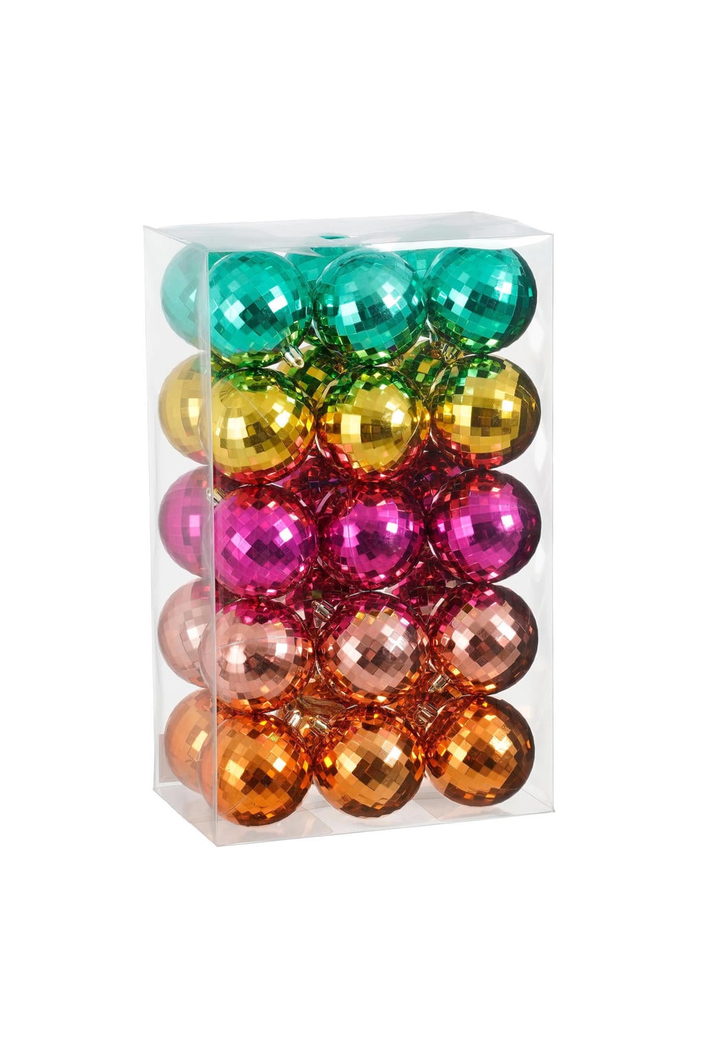 Mica Decorations Kerstballen onbreekbaar multi - 30 stuks (ø8 cm)